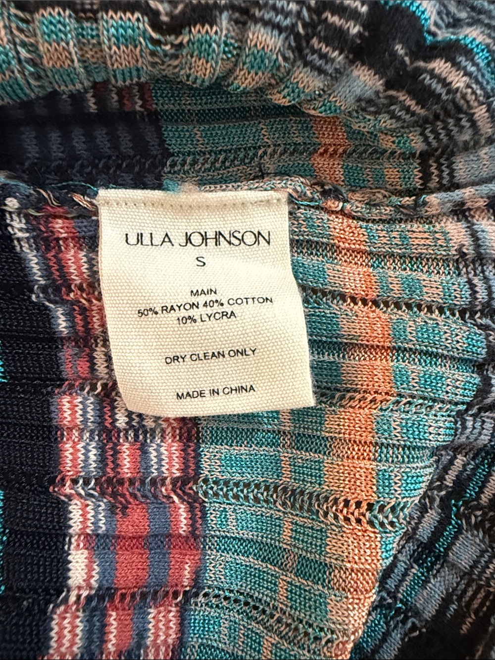 Ulla Johnson Striped Ribbed Short Sleeve Top Size S - Picture 5 of 5